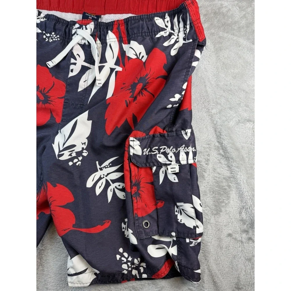 Polo Ralph Lauren Swim Shorts Men's Medium Hawaiian Preppy Shorts Surfing‎ Lined